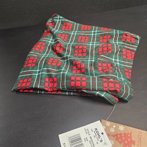 Jollidays XXL Red Plaid Leggings, 90% Polyester, 10% Spandex - Picture 3 of 5